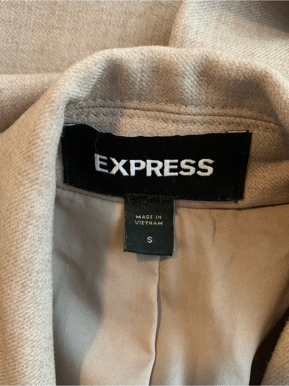Express Tan Double Breasted Blazer